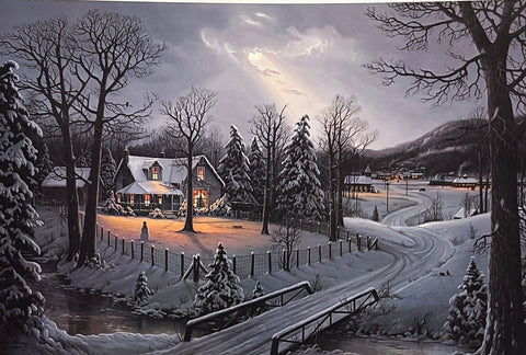 Jesse Barnes Holiday Homecoming Signed/Numbered Christmas Art Print 24 x 16