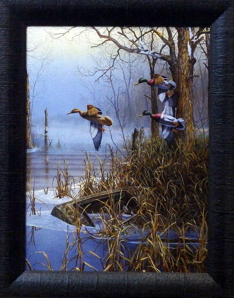 Jim Hansel "After The Thaw" Duck Studio Canvas Framed Print- 15" x 19"
