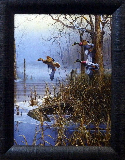 Jim Hansel "After The Thaw" Duck Studio Canvas Framed Print- 15" x 19"