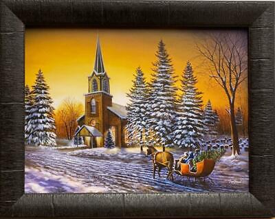 Jim Hansel Cherished Memories Sleigh Christmas Studio Canvas art Print 19 x 15