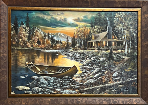 Jim Hansel, High Country Retreat Canvas FRAMED 27.5 x 19.5