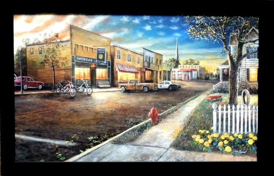 Jim Hansel Home of the Brave Nostalgic Art Print Framed 23 x 15