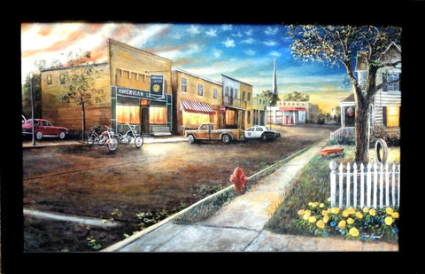 Jim Hansel Home of the Brave Nostalgic Art Print Framed 23 x 15
