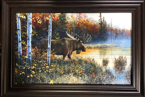 Jim Hansel Master of His Domain Moose Art Print Framed