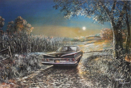 Jim Hansel Night Moves Classic Car S/N Print
