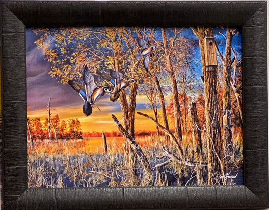 Jim Hansel Return to the Refuge Duck Art Print-Framed 19 x 15