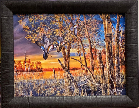 Jim Hansel Return to the Refuge Duck Art Print-Framed 19 x 15