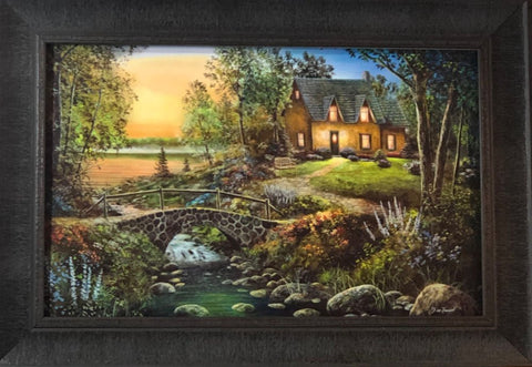 Jim Hansel Stonybrook Cottage Art Print-Framed 26 x 18