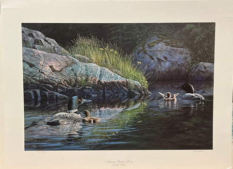 Jim Kasper Morning Stretch-Loons S/N Art Print 25 x 16.5