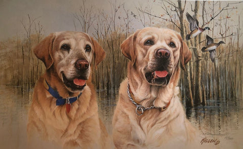 Jim Killen Old Buck & Young Jeb S/N (23x14)