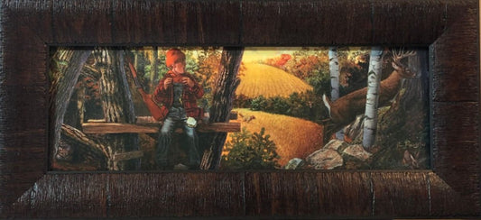 Jim Rownd Missed Opportunity Boy Deer Hunting Art Print  17.5 x 8