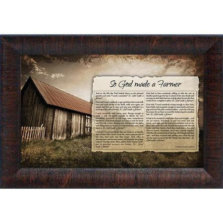 Brett West "So God Made a Farmer" Framed