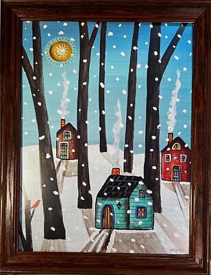 Karla Gerald Framed Winter Art Print Heavy Snow (14.5x18.5)