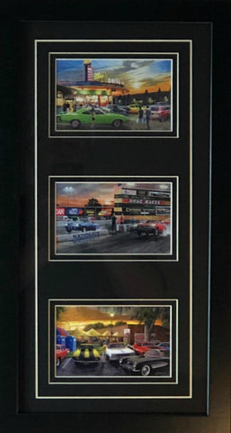 Kevin Daniel Muscle Car Trilogy-Framed 16 x 22