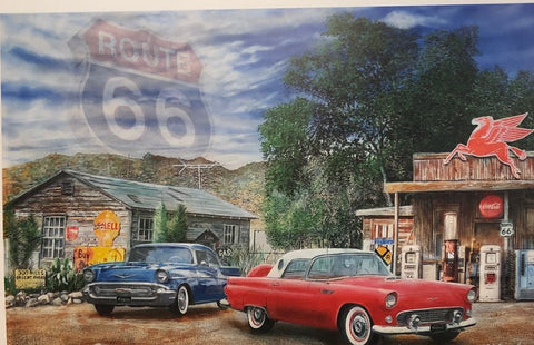 Kevin Daniel Spirit in the Sky Classic Car Texaco Sign S/N Art Print