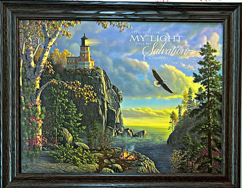 Kim Norlien Guiding Light Eagle Lighthouse Art Print-Framed 28 x 22