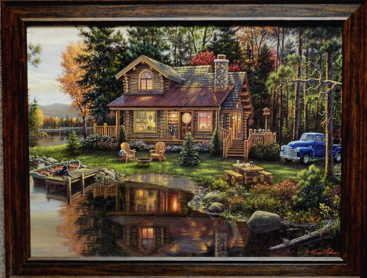 Kim Norlien Peace Like a River Cabin Print-Framed 27 x 21