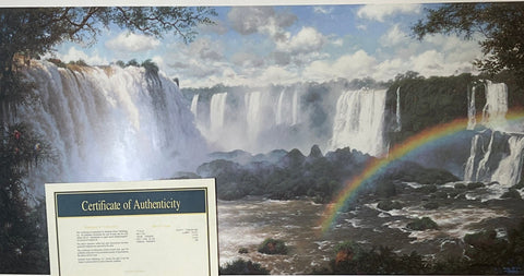 Larry Dyke Misty Paradise Art S/N Print 34 x 17