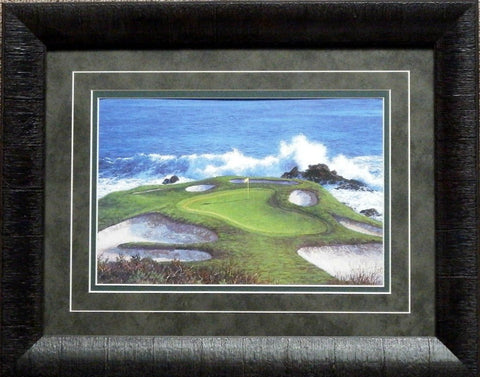 Larry Dyke The 7th at Pebble Beach Art Print-Framed