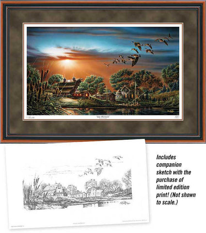 Terry Redlin Lazy Afternoon S/N Print-Framed
