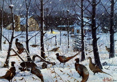 Les Kouba Armistice Day Storm Pheasant Farm SN Print  21 x 16