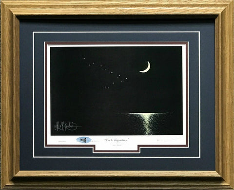 Les Kouba Coot Migration S/N Hunting Art Print-Framed 21 x 17