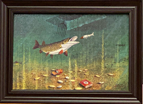 Les Kouba Darkhouse Action mini Framed Acrylic (14 x 10)