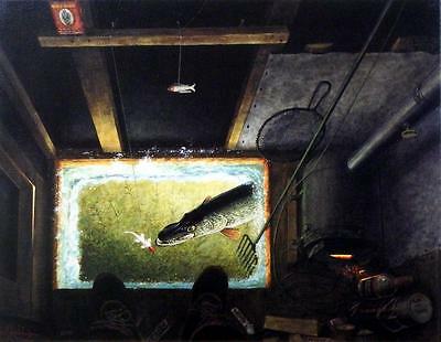 Les Kouba Darkhouse Spearing Legacy - 22" x 17" Canvas Open Edition