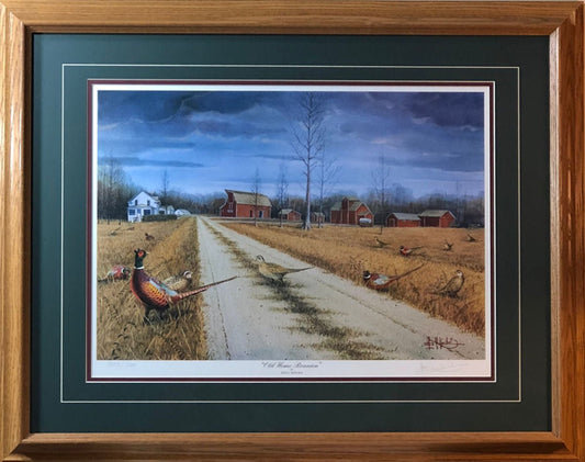 Les Kouba Old Home Reunion Pheasant Farm Art Print-Framed 29.5 x 23