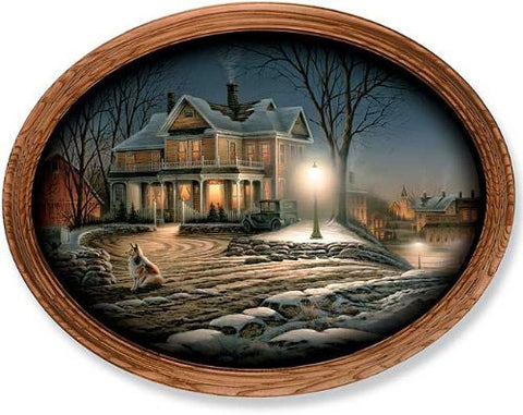 Terry Redlin Lights of Home Oval Print