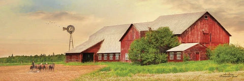 Lori Deiter Brownsville Farm  Barn Art Print  36 x 12