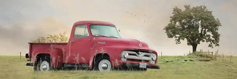Lori Deiter Country Parking Spot Old Truck Art Print 36 x 12