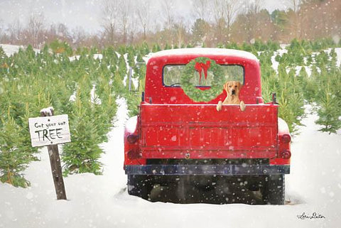 Lori Deiter Cut Your own Tree Christmas Art Print 16 x 12  Free Shipping