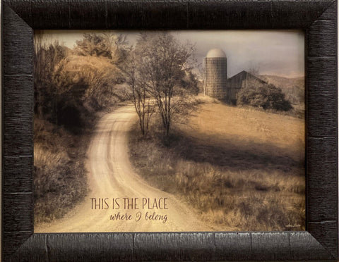 Lori Deiter Place Where I belong Farm Barn Art Print-Framed 19 x 15