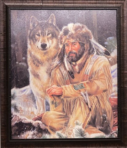 Maija Lone Wolf Art Print-Framed 23.5 x 27.5