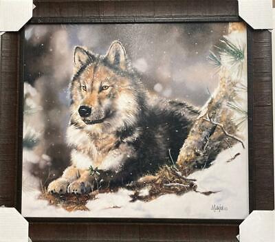 Maija Wolf Print Paw's Winter Framed Art Print 28.5 x 25.5