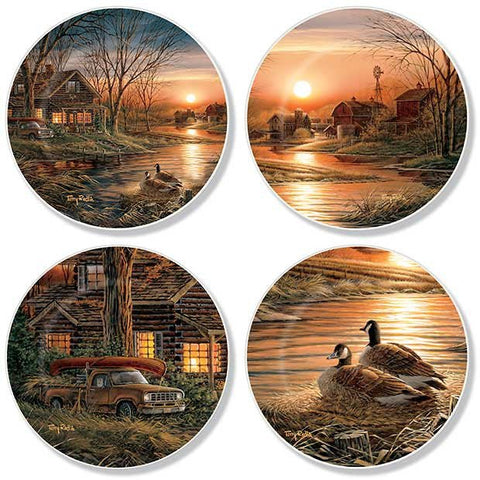 Mini Plate Set- Terry Redlin Shoreline Neighbors