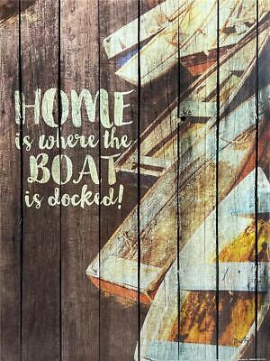Misty Michelle Lake Print Home is Where the Boat is Docked (12x16)