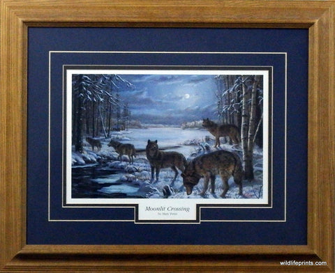 Mary Pettis Moonlit Crossing - Framed