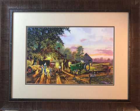 Dave Barnhouse New Tractor for Sale Art Print-Framed