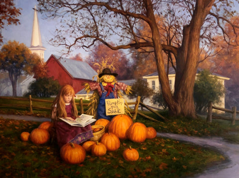 Robert Duncan Pumpkins For Sale Autumn Art Print  16 x 12