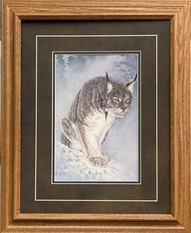 Ray Whitson Lynx Art Print-Framed 21 x 17