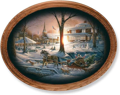 Terry Redlin Racing Home Oval Print