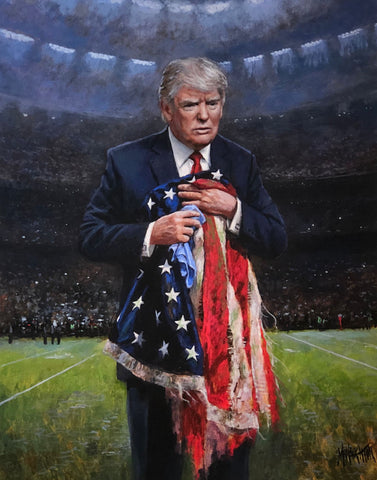 Jon McNaugton Respect the Flag Donald Trump Art Print 16 x 20