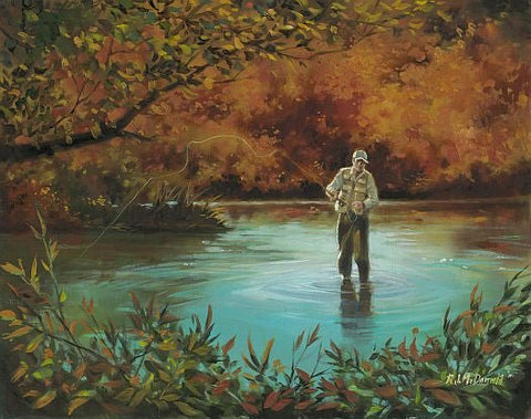 R.J. McDonald Tranquility Fly Fishing Art Print