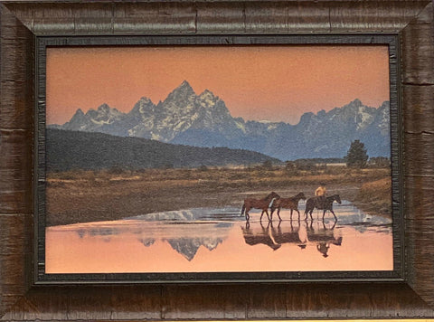Robert Dawson Early Morning Horse Mountain Art Print-Framed 18.5 x 13.5