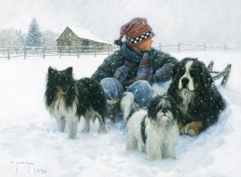 Robert Duncan Boys Best Friend Dog Art Print  16 x 12