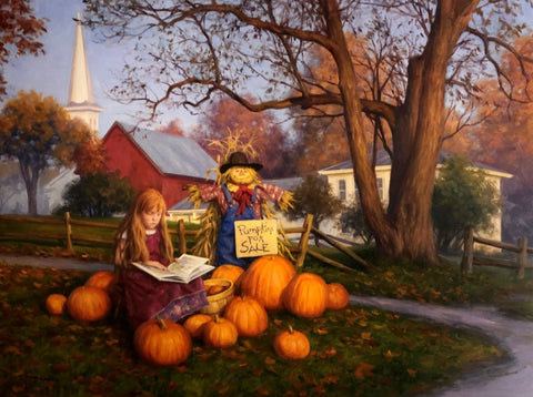 Robert Duncan Pumpkins For Sale Autumn Art Print  16 x 12