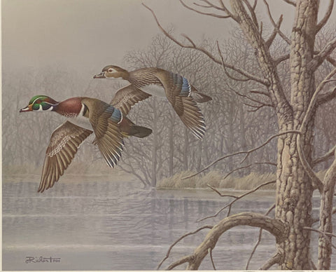 Robert Richert Late Fall Woodducks S/N 20 x 17