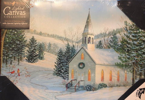Sam Timm Country Cheer Church Lighted Canvas 18 x 13